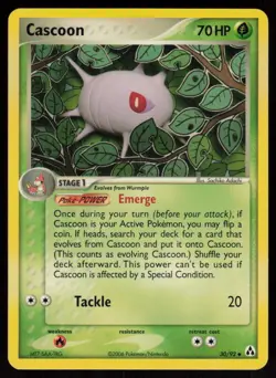 Cascoon 30/92 Uncommon Legend Maker Pokemon Moderately Played - Image 1