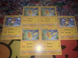 Pokemon TCG Pikachu Stamp Alolan Raichu x2 Pikachu x4 set Battle Academy - Image 1