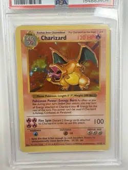 Pokemon TCG 1999 Charizard Holo Shadowless Base Set PSA 8 4/102 English - Image 2