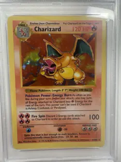 Pokemon TCG 1999 Charizard Holo Shadowless Base Set PSA 8 4/102 English - Image 4