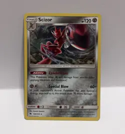 Pokemon TCG Scizor 126/214 SM-Lost Thunder Holo Rare 120 HP Special Blow English - Image 1