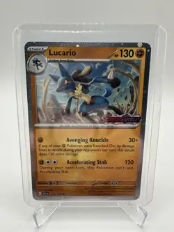 Lucario Scarlet & Violet STAMP 114/198 Promo Pokemon TCG NM - Image 2