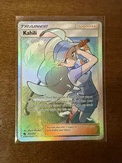 FULL ART Kahili ULTRA RARE 210/214 Pokemon Trainer Sun & Moon Lost Thunder - MP - Image 1
