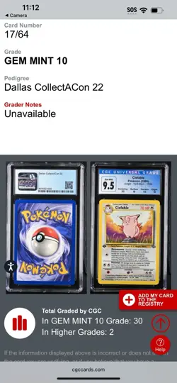1999 Pokemon Jungle Clefable 1st Edition 17/64 CGC 9.5 Now 10 Gem Mint - Image 2