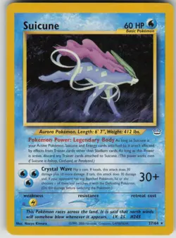 Pokemon TCG Suicune (27) Rare Neo Revelation 27/64 - Image 1