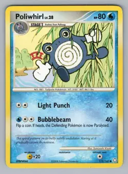 POLIWHIRL 115/146 C LEGENDS AWAKENED POKEMON LP LA 2008 - Image 1