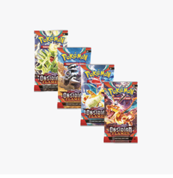 Pokemon TCG: Scarlet and Violet Obsidian Flames Booster Packs x 4 Art Bundle new - Image 1