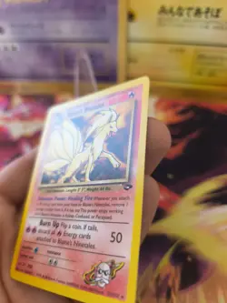 Pokemon Karte Card Blaine's Ninetales Vulnona Gym Challenge Rare Wotc NM+ - Image 3