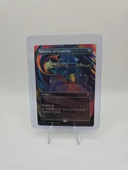 Talisman of Creativity Borderless Foil Secrets of Strixhaven Codex Promo MTG - Image 1