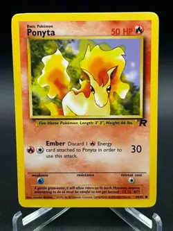 Pokemon TCG Dark Rapidash + Ponyta /82 Team Rocket Vintage LP/MP - Image 2