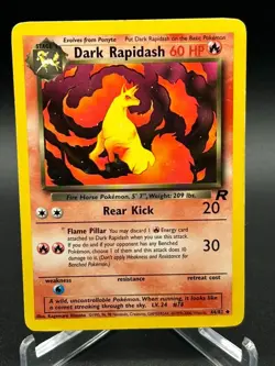 Pokemon TCG Dark Rapidash + Ponyta /82 Team Rocket Vintage LP/MP - Image 4