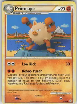 Pokemon TCG Primeape Rare Unleashed 22/95 - Image 1