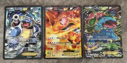 Pokemon XY Jumbo EX Cards Charizard Blastoise Venusaur Set XY121 - XY123 - Image 1