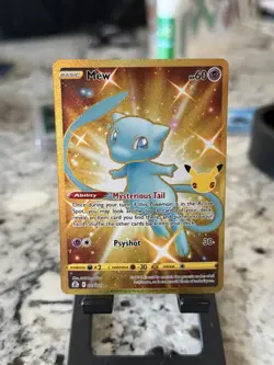 Pokemon Mew TCG 2021 Gold Celebrations Card 025/025 Full Art Secret Rare - Image 1