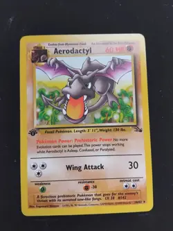 NM Pokemon TCG Aerodactyl 16/62 - 1st Edition Fossil Non Holo Card - Image 1