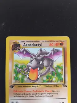 NM Pokemon TCG Aerodactyl 16/62 - 1st Edition Fossil Non Holo Card - Image 4