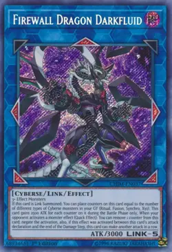 Firewall Dragon Darkfluid-Secret Rare - 1st Edition - CHIM-EN037 - Chaos Impa... - Image 1