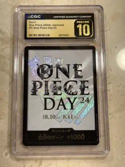 2024 OP JAPANESE PROMO CARD ONE PIECE DAY DON!! CGC 10 PRISTINE! Rare - Image 1