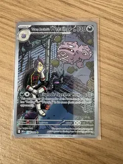 Pokemon TCG Card Team Rocket's Weezing 199/182 Destined Rivals Illustration - NM - Image 1