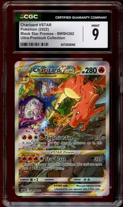 CGC 9 MINT Charizard VSTAR SWSH262 FULL ART HOLO 262 SWSH PROMO Pokemon Card 069 - Image 1