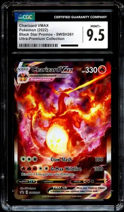 CGC 9.5 MINT+ Charizard VMAX SWSH261 FULL ART HOLO 261 SWSH PROMO Pokemon Card - Image 2