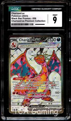 CGC 9 MINT Charizard Ex SVP056 Premium Collection HOLO PROMO Pokemon Card - Image 1
