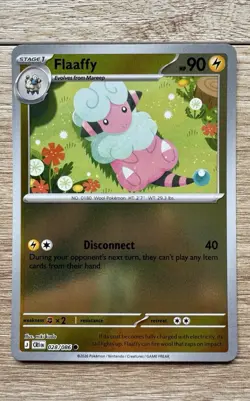 Pokemon Flaaffy 028/086 - ME04: Chaos Rising Common Reverse Holo Card NM - Image 1