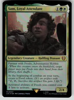 Sam, Loyal Attendant Foil Commander: The Lord of the Rings 7 MTG NM - Image 1