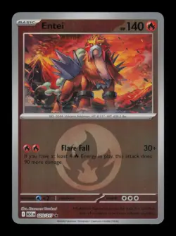 REVERSE HOLO ENTEI RARE 025/217 NM POKEMON - Image 1