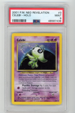 Pokemon TCG Celebi Neo Revelation Holo Rare Card 3/64 PSA 9 - Image 1