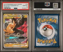 Pokemon TCG Team Up Sun and Moon Pikachu Zekrom GX Ultra Rare 33/181 PSA 10 - Image 3