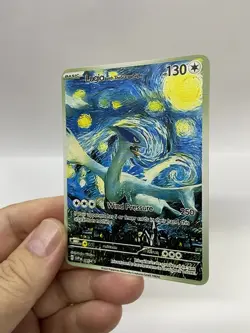 Lugia hp130 Van Gogh Gold Metal Pokemon Card-Collectible Gift Display！ Christmas - Image 1