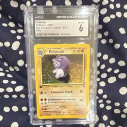 CGC 6 2001 Pokemon TCG Poliwrath 1st Edition Holo Neo Discovery 9/75 - Image 1