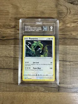 Pokemon 2024 Black Star Promos Cosmos Holo SWSH029 Rayquaza Tag 9 - Image 1