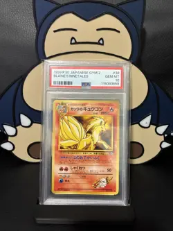 1999 POKEMON JPN GYM 2 #38 BLAINE'S NINETALES PSA 10 - Image 1