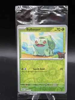 Pokemon TCG Bulbasaur 001 151 Stamped Scarlet & Violet 151 Promo SEALED! GM3 - Image 1