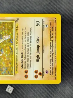Hitmonlee 7/62 - Fossil Unlimited Holo Rare Pokemon TCG MP - Image 5