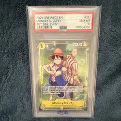 Bandai One Piece CCG Monkey.D.Luffy Set Sail Event Rare #111 PSA 10 Regular - Image 1