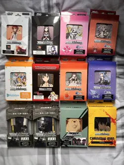 Weiss Schwarz Trial Deck x10 Eng x2 Jap Opened No Promo or RRR Just Decks - Image 1