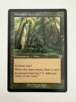 Abundant Growth Retro Frame MTG Magic the Gathering Card NM Near Mint INR - Image 1