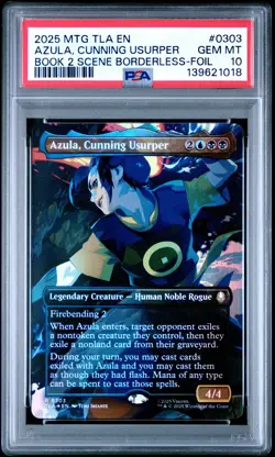 Azula, Cunning Usurper #0303 2025 MTG Avatar ATLA Borderless Foil • PSA 10 - Image 1