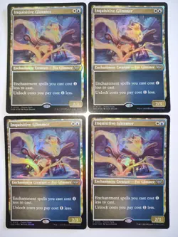 Inquisitive Glimmer Playset 4x DSK NM MTG Foil Promo Pack Free - Image 1