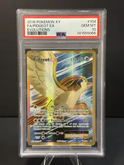 2016 Pokemon TCG Evolutions Pidgeot EX Full Art Holo 104/108 English PSA 10 - Image 1