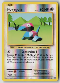 Porygon 71/108 Uncommon Evolutions Pokemon Reverse Holo NM - Image 1