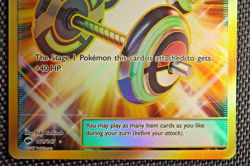 2017 Bodybuilding Dumbbells 161/147 Burning Shadows Pokemon TCG Card GOLD - Image 4