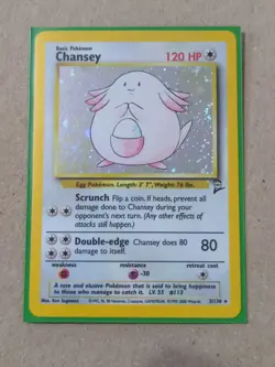 Pokemon Base Set 2 Chansey HOLO 3/130 WOTC - Image 1