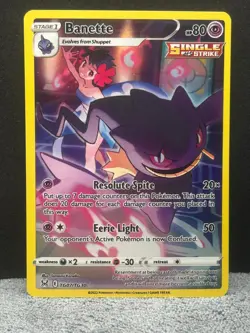 Banette TG07/TG30 Lost Origin Trainer Gallery Pokemon Holo NM - Image 1