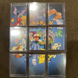 1999 Pokemon TV Animation Series 1 Complete 9 card Puzzle Set + sample card - Image 2
