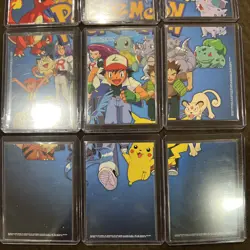 1999 Pokemon TV Animation Series 1 Complete 9 card Puzzle Set + sample card - Image 5