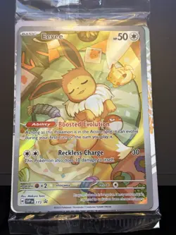 Pokemon Scarlet & Violet Eevee Promo Rare Holo Card SVP 173 Sealed - Image 1